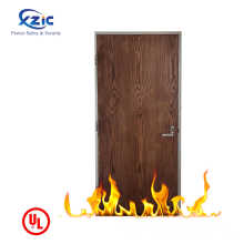 Puerta de madera de doble hoja de doble hoja de xzic con vidrio para comercial